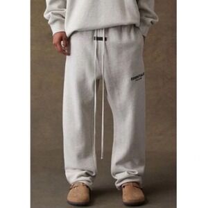 Fear of God Essentials Sweatpants Light Oatmeal Medium New With Tags